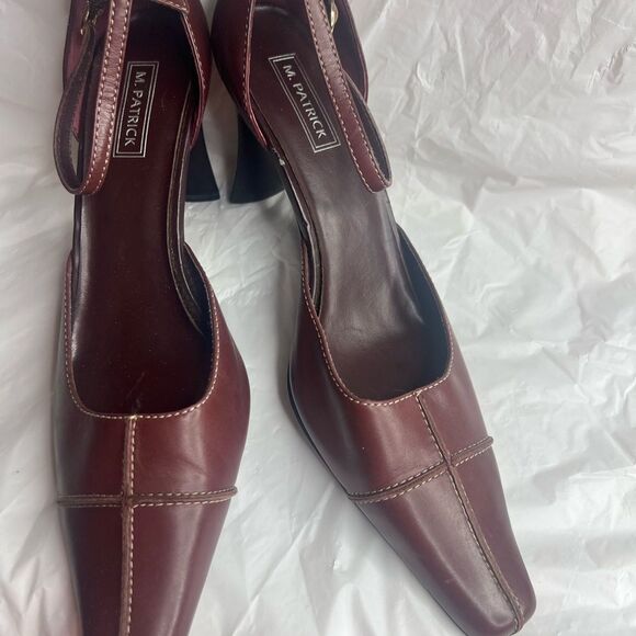 M.Patrick Wine Low Heel Shoe - Picture 11 of 11